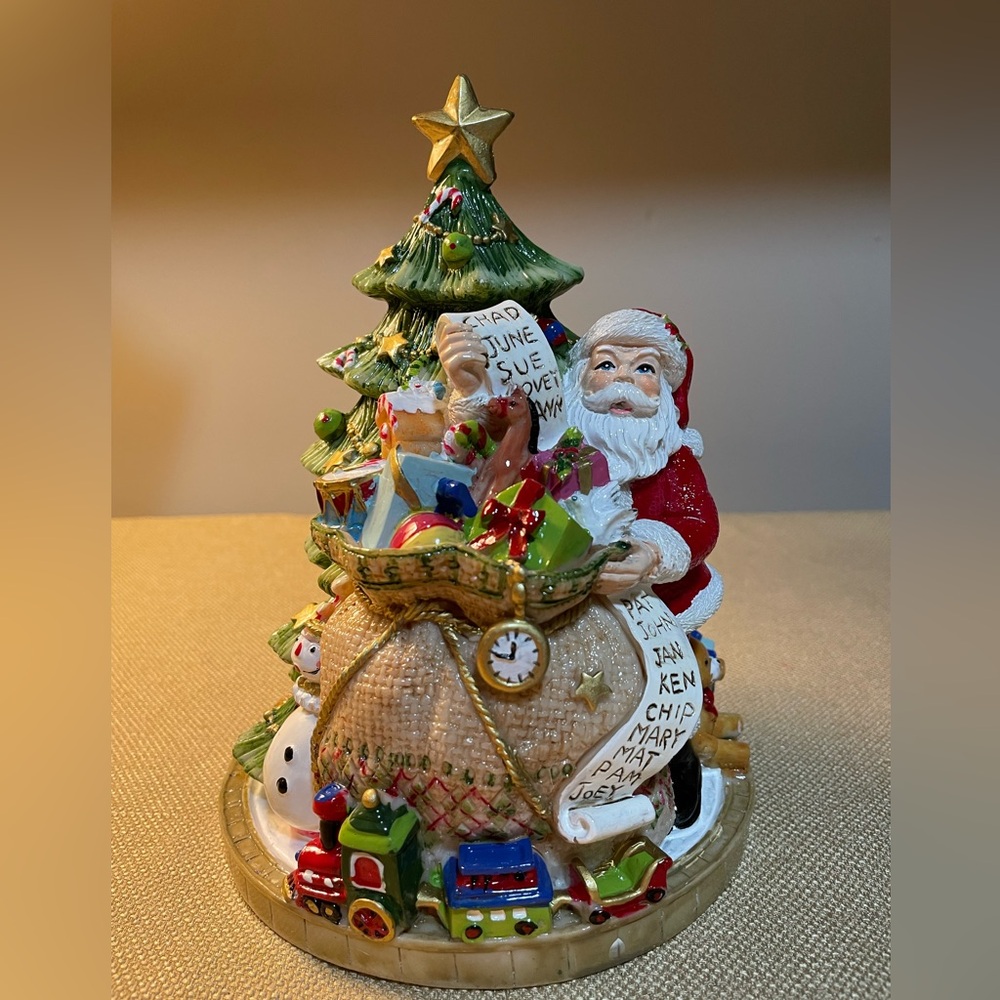 Fitz and Floyd “Gifts from Santa” Musical Christmas Figurine. 2017 in Box.